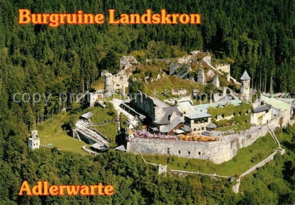Landskron Kaernten Burgruine Fliegeraufnahme Adlerwarte
