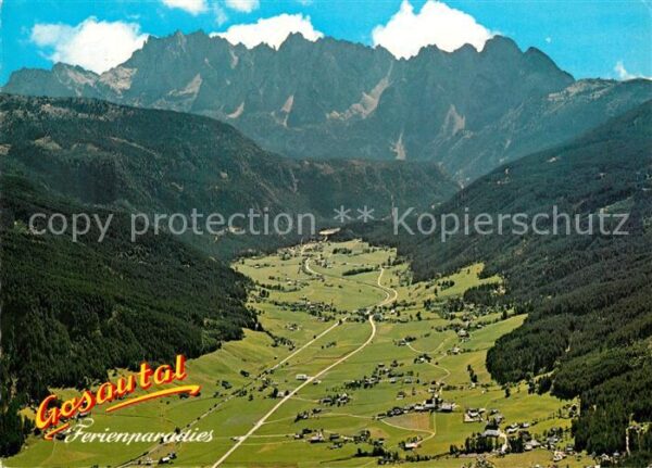 Gosau Oberoesterreich Gosautal Gosauklamm Fliegeraufnahme