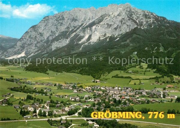 Groebming Steiermark Fliegeraufnahme mit Kammspitze