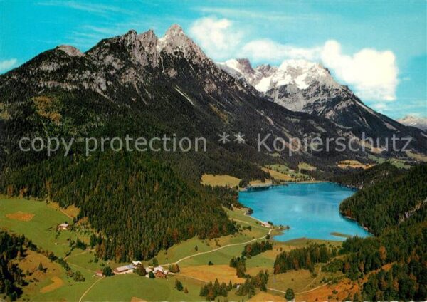 Hintersteinersee Fliegeraufnahme mit Wildem Kaiser