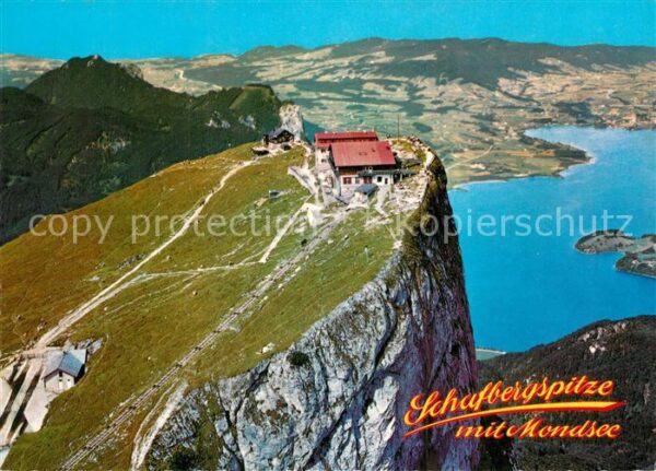 Schafberg Salzkammergut Fliegeraufnahme mit Berghotel Bergbahnh