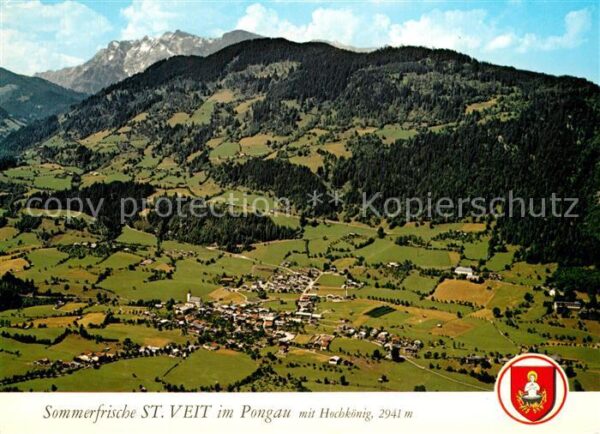 St Veit Pongau Fliegeraufnahme mit Hochkönig