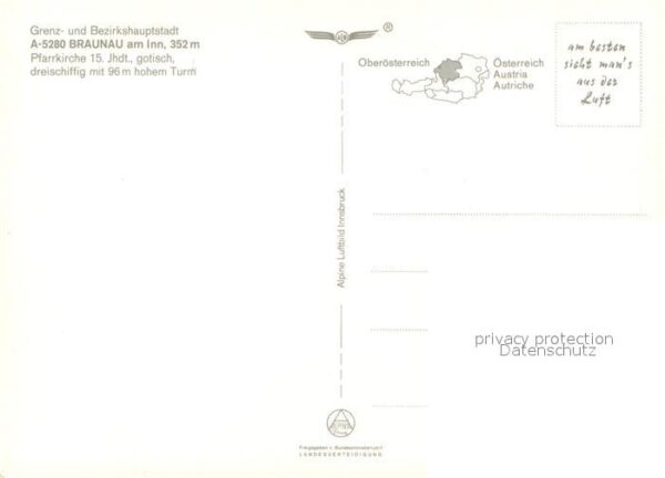 Braunau Inn Fliegeraufnahme mit Pfarrkirche – Bild 2