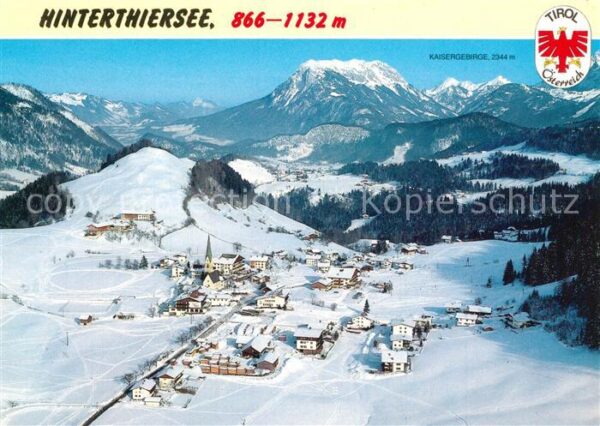 Hinterthiersee Fliegeraufnahme mit Schattberglift und