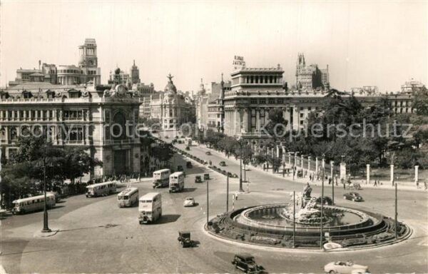 Madrid Spain La Cibeles y Calle de Alcala