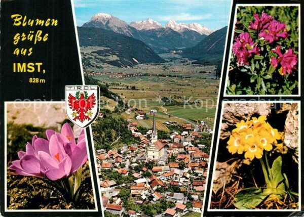 Imst Tirol Fliegeraufnahme mit Tarrenz und Mieming