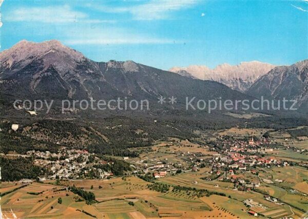 Imst Tirol Fliegeraufnahme mit Platteinspitze und