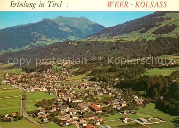 Weer Tirol Fliegeraufnahme mit Kellerjoch