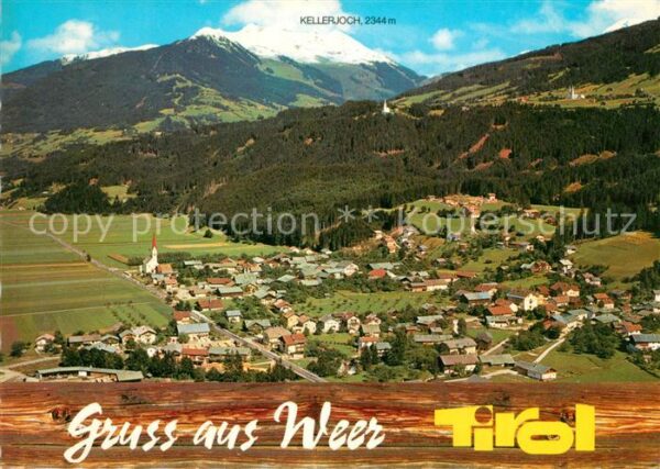 Weer Tirol Fliegeraufnahme mit Weerberg und Keller