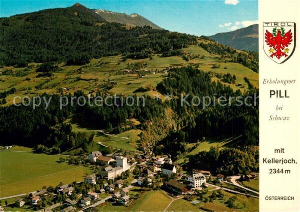 Pill Tirol Fliegeraufnahme mit Pillberg und Keller