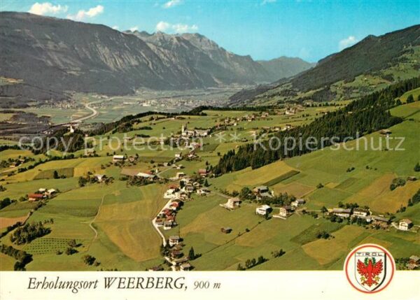 Weerberg Fliegeraufnahme mit St Peter und Paul K
