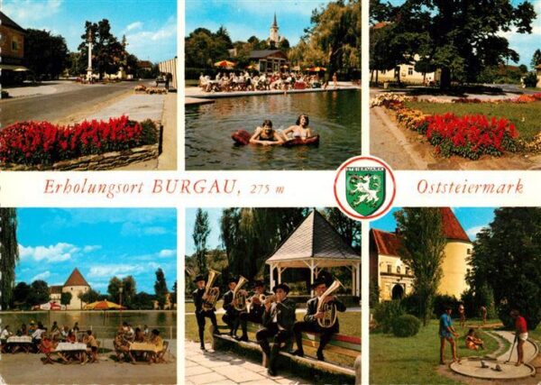 Burgau Steiermark Hauptplatz Mariensäule Badestrand Pfarr