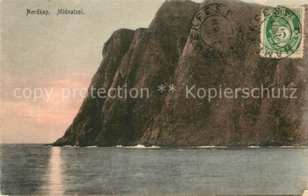 Nordkap Nordkapp Norge Midnatsol