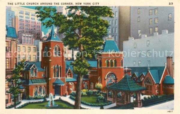 New York City Little Church around the Corner Illustr