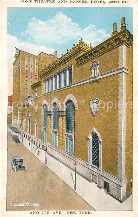 New York City Roxy Theatre and Manger Hotel Illustrat