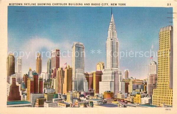 New York City Midtown Skyline showing Chrylser Buildi