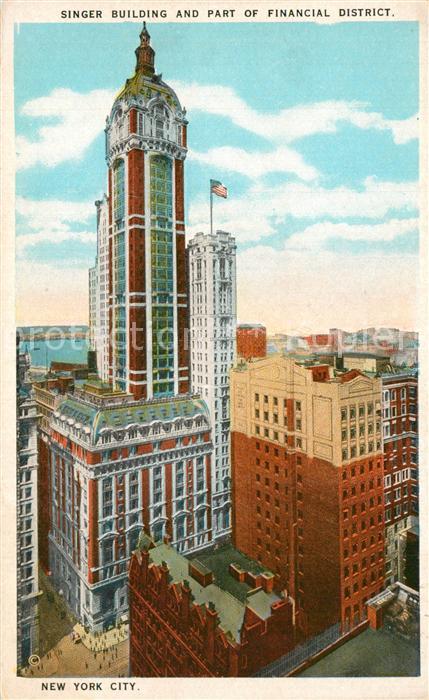 New York City Singer Building and part of Financial D