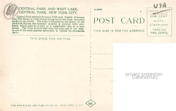 New York City Central Park West and Lake – Bild 2