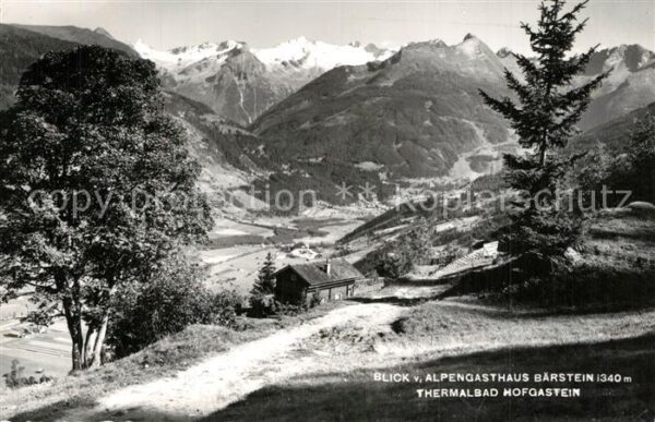 Bad Hofgastein Panorama Blick vom Alpengasthaus Bärste