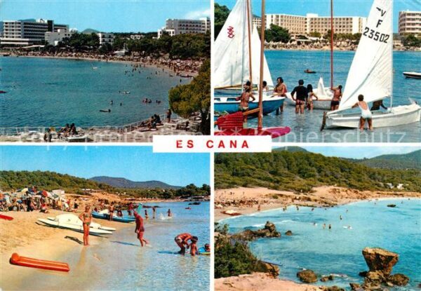 Es Cana Panorama Strand Küste Segelboote Hotels
