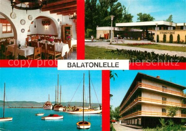 Balatonlelle Strand Fürdö Hotel Hafen Segelboote