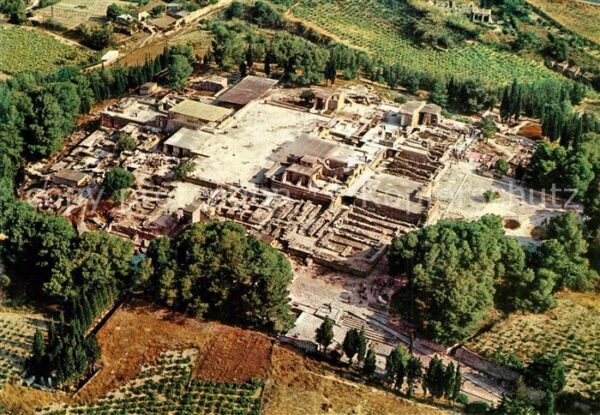 Cnossos Kreta Palast Ruinen Fliegeraufnahme