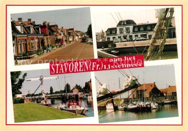 Stavoren Teilanischten Hafen Kanal Brücke