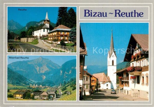 Reuthe Vorarlberg Ortsmotiv mit Kirche Moorbad Alpenpanor