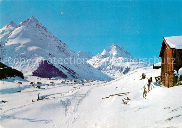 Galtuer Tirol Winterlandschaft Paznauntal mit Balluns