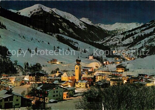 Saalbach-Hinterglemm Panorama Skidorf Allgäuer Alpen Nachtau