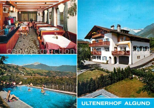 Algund Merano Pension Ultenerhof Gastraum Swimming Po