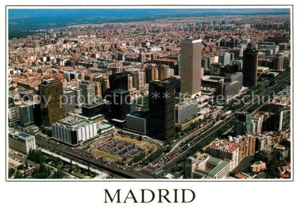 Madrid Spain Stadtpanorama Fliegeraufnahme