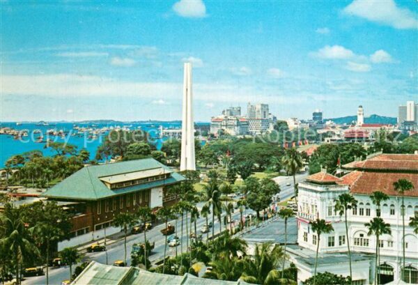 Singapore Beach Road with Raffles Hotel