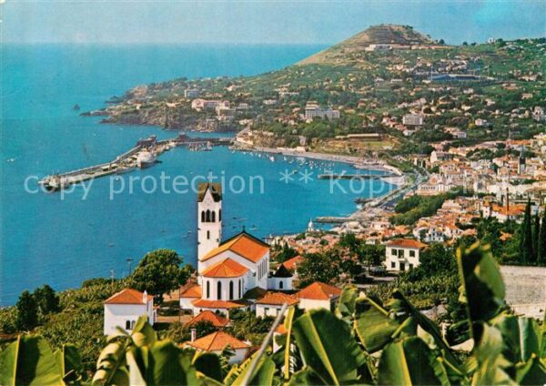 Funchal Panorama Blick von Westen Hafen Küste