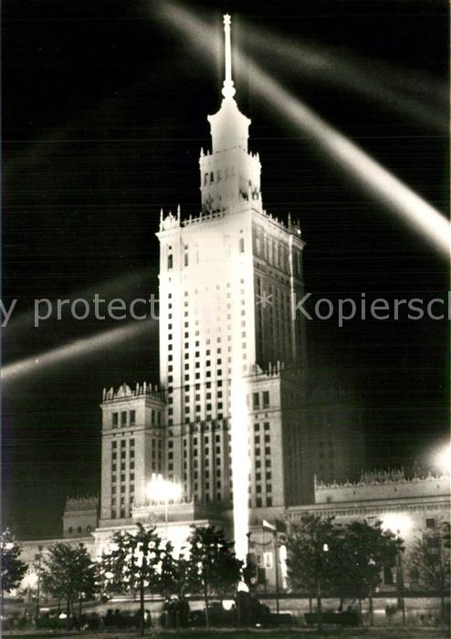 Warszawa Palast der Kultur und Wissenschaft Nach
