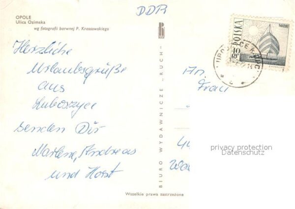 Opole Oppeln Oberschlesien Ulica Ozimska Nachtaufnahme – Bild 2