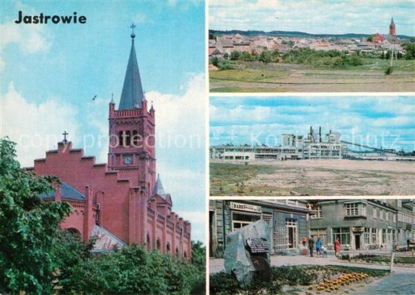 Jastrowie Stadtpanorama Kirche Industrie Denkmal