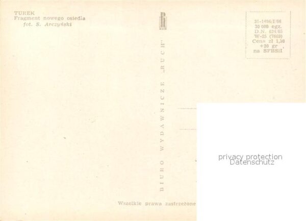 Turek Fragment nowego osiedla Wohnsiedlung Ho – Bild 2