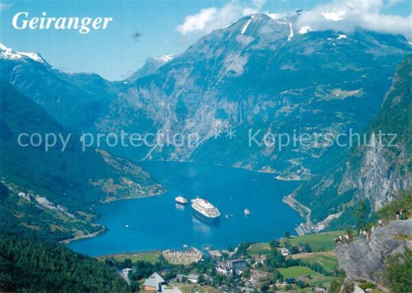 Geiranger Landschaftspanorama Fjord Berge Hochsee