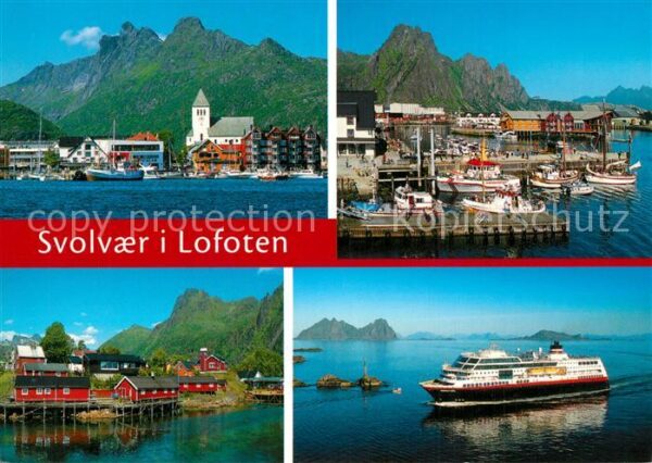 Svolvær Teilansichten Hafen Fischkutter Hochsee