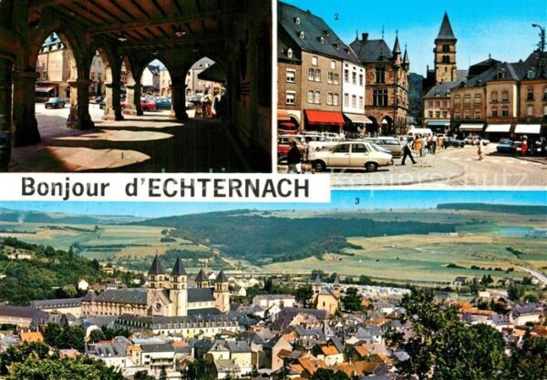 Echternach Denzelt Place du Marché Panorama