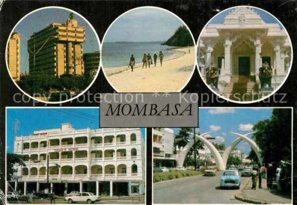 Mombasa Gebäude Hotel Strand Stosszähne Gateway