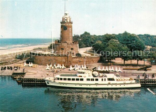 Kolobrzeg Polen Latarnia morska Leuchtturm Fähre