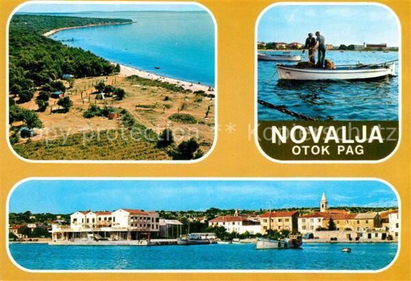 Novalja Panorama Strand Fischerboot