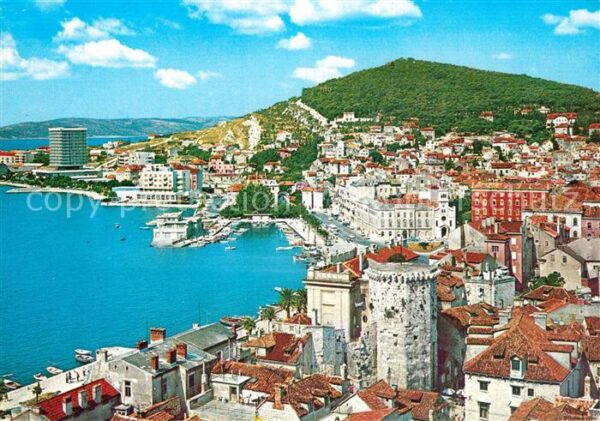 Split Spalato Stadtpanorama Altstadt Hafen