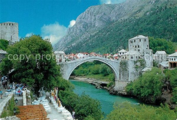 Mostar Moctap Brücke über die Neretva