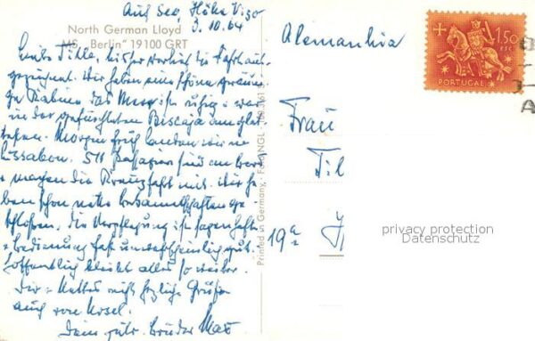 Dampfer Oceanliner MS Berlin North German Lloyd – Bild 2