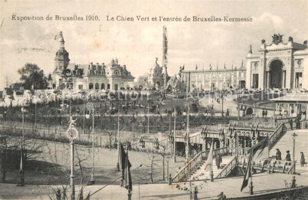 Exposition Bruxelles 1910 Chien Vert