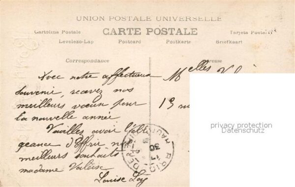 Foto AN Paris (Noyer) Nr. 1009 Neujahr Frau Hutmode – Bild 2