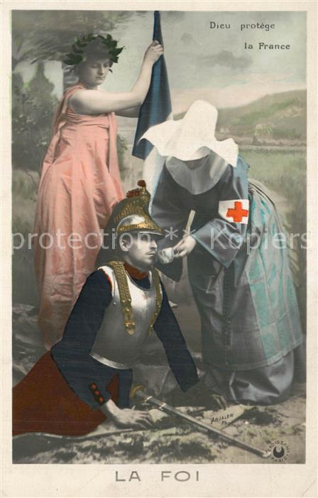 Militaria Frankreich La Foi Krankenschwester Rotes Kreuz Sol